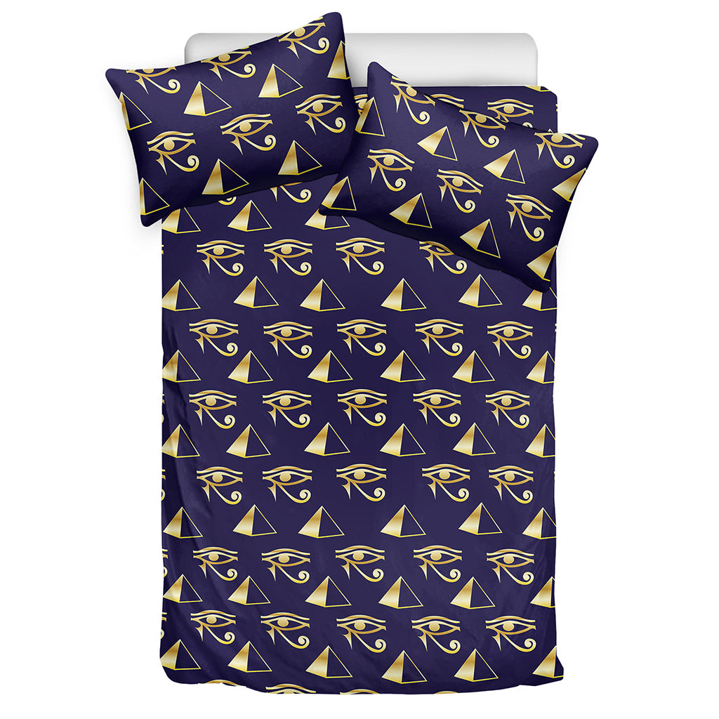 Egypt Eye Of Horus Pattern Print Duvet Cover Bedding Set