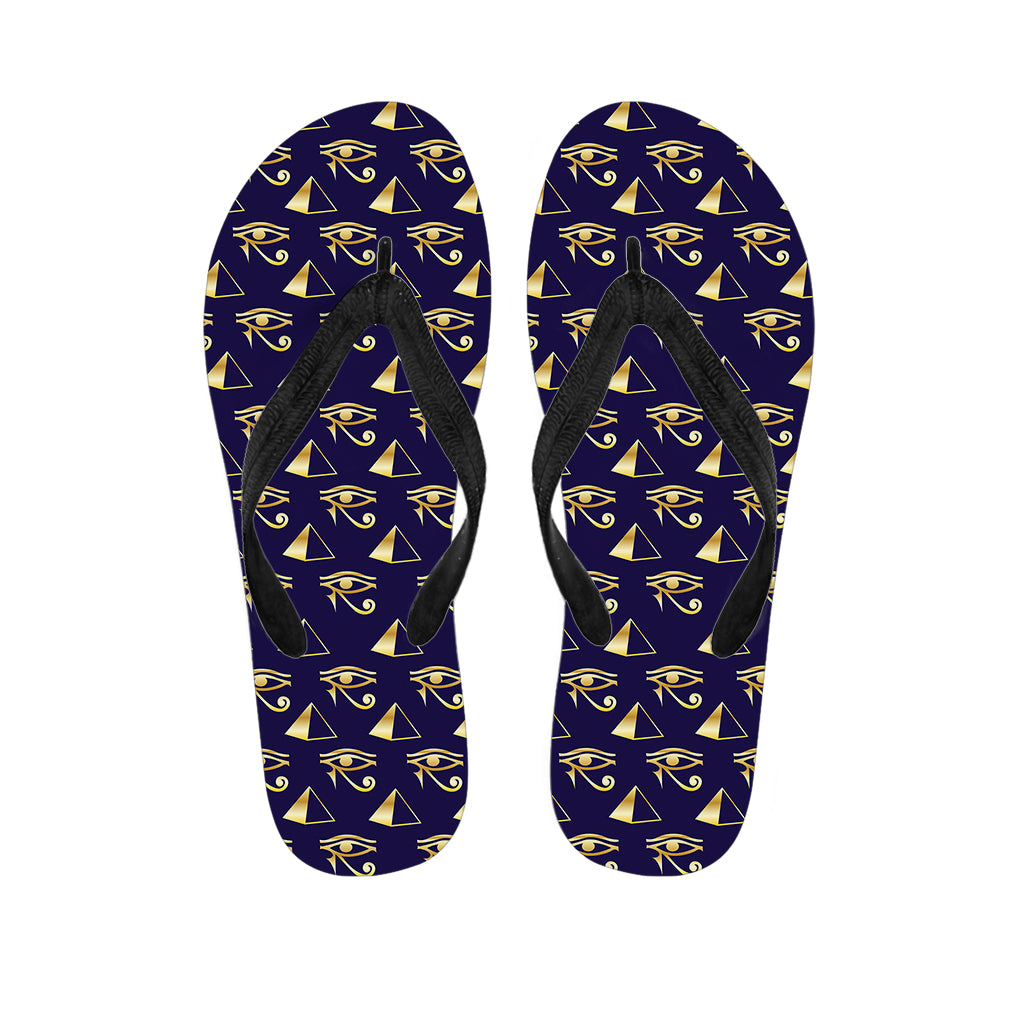 Egypt Eye Of Horus Pattern Print Flip Flops