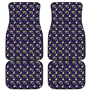 Egypt Eye Of Horus Pattern Print Front and Back Car Floor Mats