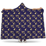 Egypt Eye Of Horus Pattern Print Hooded Blanket
