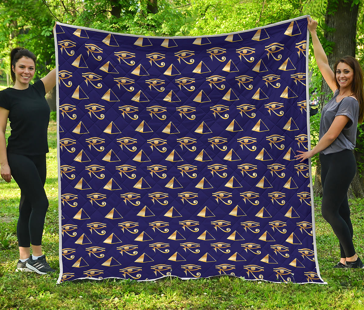 Egypt Eye Of Horus Pattern Print Quilt