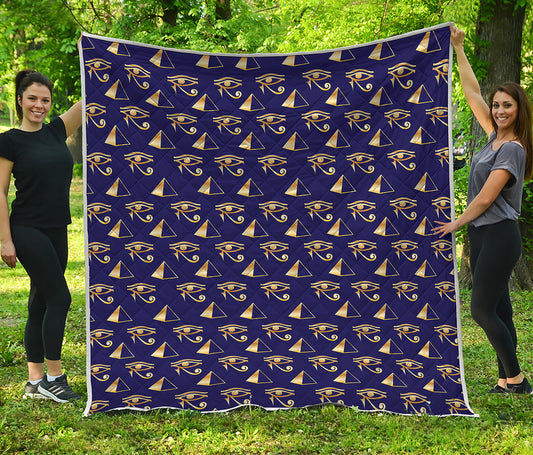 Egypt Eye Of Horus Pattern Print Quilt