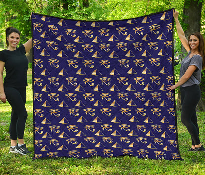 Egypt Eye Of Horus Pattern Print Quilt