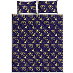 Egypt Eye Of Horus Pattern Print Quilt Bed Set