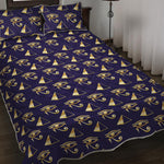 Egypt Eye Of Horus Pattern Print Quilt Bed Set