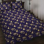 Egypt Eye Of Horus Pattern Print Quilt Bed Set