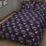Egypt Eye Of Horus Pattern Print Quilt Bed Set
