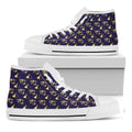 Egypt Eye Of Horus Pattern Print White High Top Sneakers
