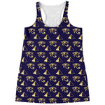 Egypt Eye Of Horus Pattern Print Women's Racerback Tank Top