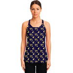 Egypt Eye Of Horus Pattern Print Women's Racerback Tank Top