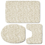 Egypt Hieroglyphs Pattern Print 3 Piece Bath Mat Set