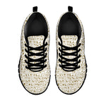 Egypt Hieroglyphs Pattern Print Black Sneakers