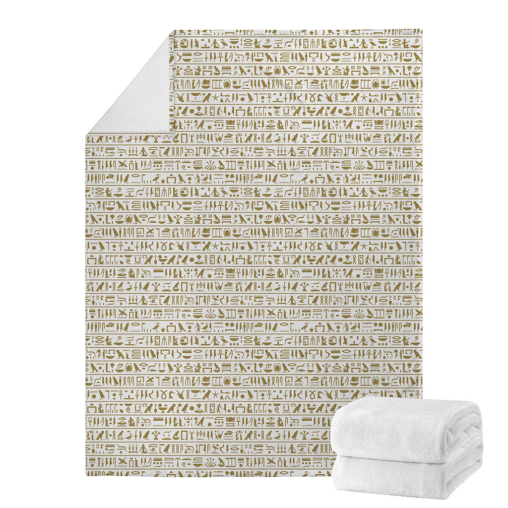 Egypt Hieroglyphs Pattern Print Blanket