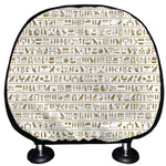 Egypt Hieroglyphs Pattern Print Car Headrest Covers