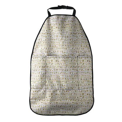 Egypt Hieroglyphs Pattern Print Car Seat Organizers