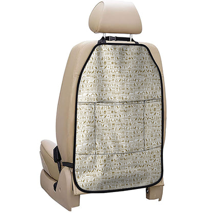 Egypt Hieroglyphs Pattern Print Car Seat Organizers