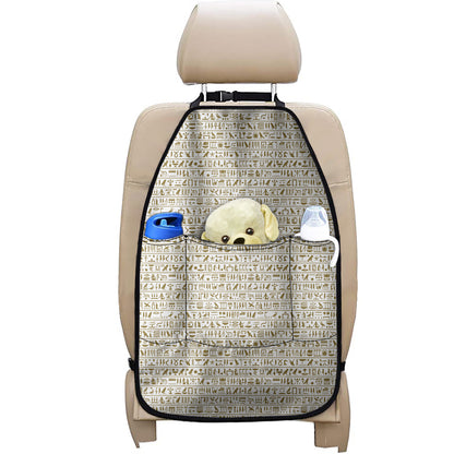 Egypt Hieroglyphs Pattern Print Car Seat Organizers