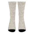 Egypt Hieroglyphs Pattern Print Crew Socks