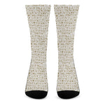 Egypt Hieroglyphs Pattern Print Crew Socks