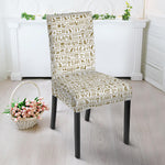 Egypt Hieroglyphs Pattern Print Dining Chair Slipcover