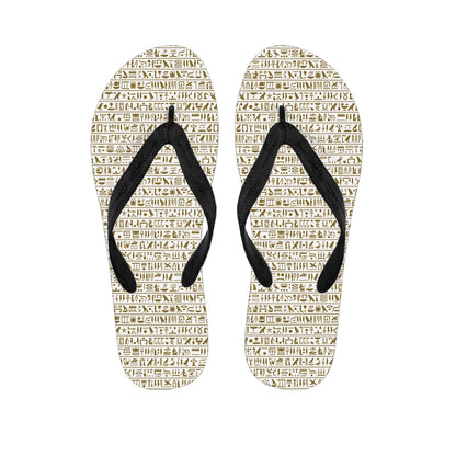 Egypt Hieroglyphs Pattern Print Flip Flops