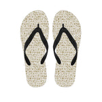 Egypt Hieroglyphs Pattern Print Flip Flops