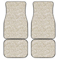 Egypt Hieroglyphs Pattern Print Front and Back Car Floor Mats
