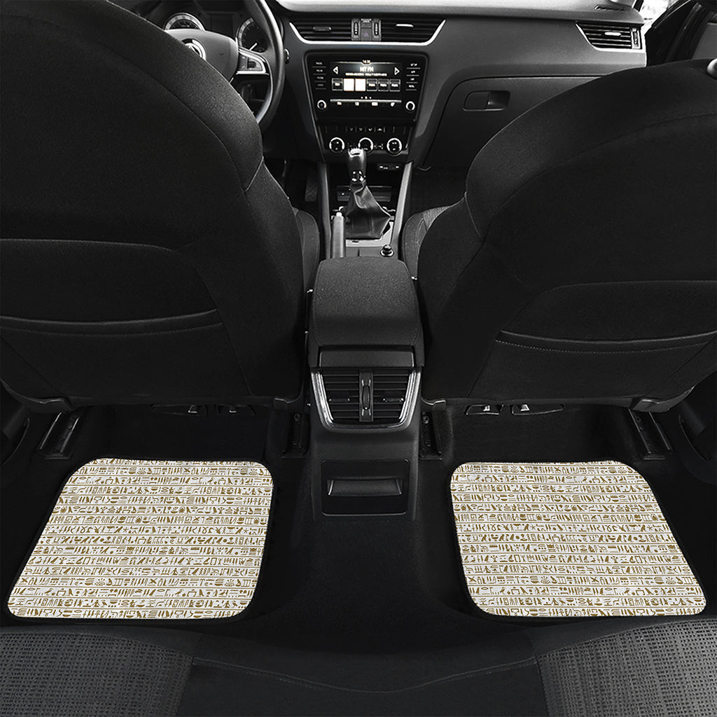 Egypt Hieroglyphs Pattern Print Front and Back Car Floor Mats