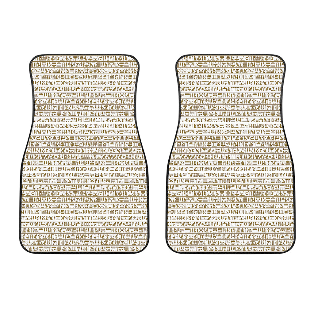 Egypt Hieroglyphs Pattern Print Front Car Floor Mats