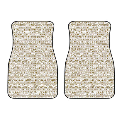 Egypt Hieroglyphs Pattern Print Front Car Floor Mats