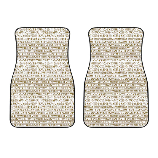 Egypt Hieroglyphs Pattern Print Front Car Floor Mats