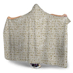 Egypt Hieroglyphs Pattern Print Hooded Blanket