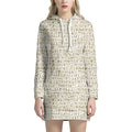 Egypt Hieroglyphs Pattern Print Pullover Hoodie Dress