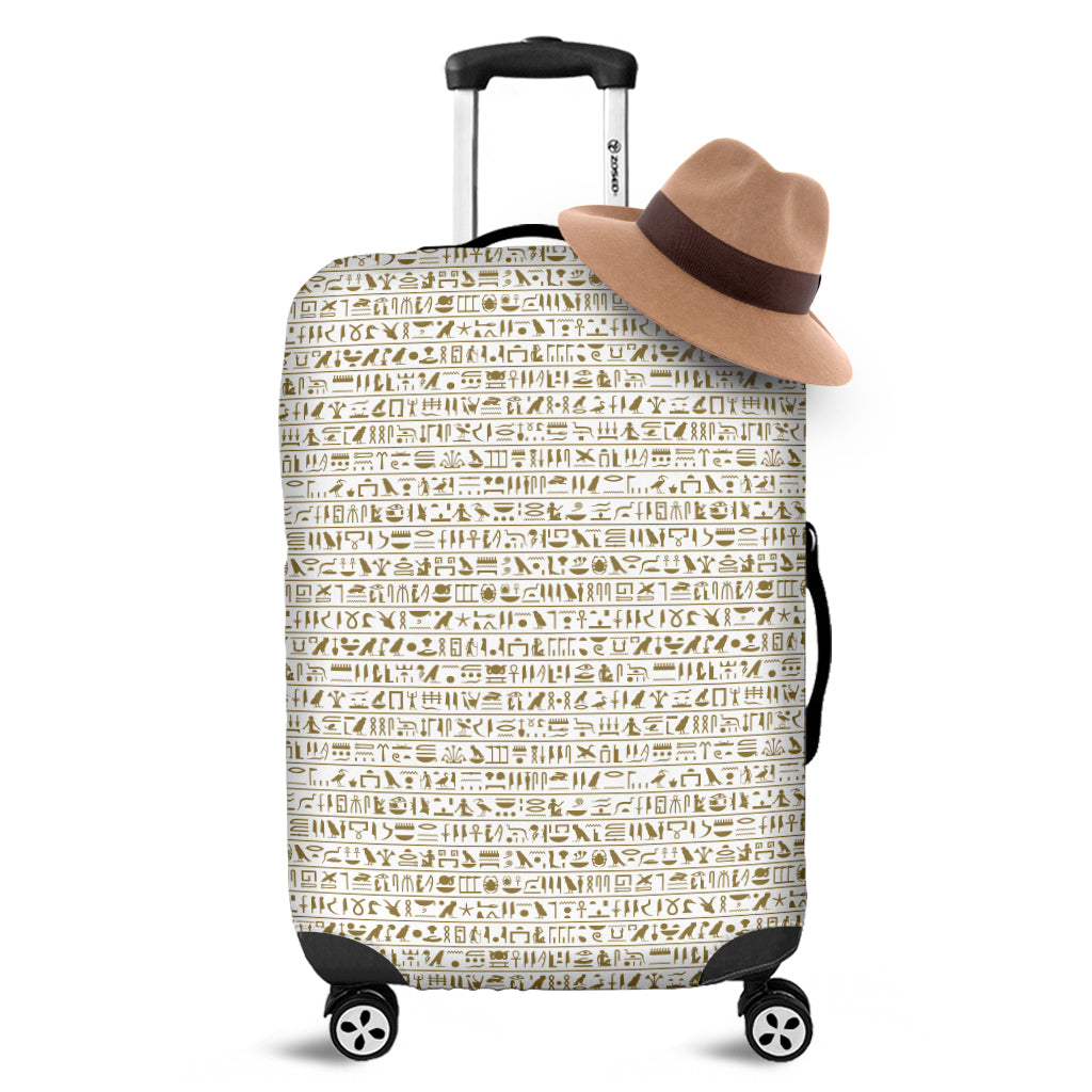 Egypt Hieroglyphs Pattern Print Luggage Cover