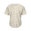 Egypt Hieroglyphs Pattern Print Men's Baseball Jersey