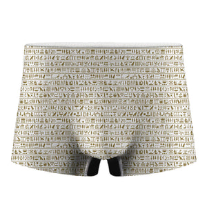 Egypt Hieroglyphs Pattern Print Men's Boxer Briefs