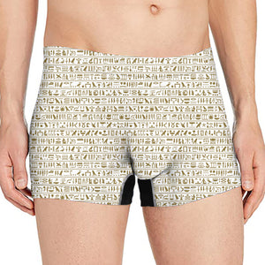 Egypt Hieroglyphs Pattern Print Men's Boxer Briefs