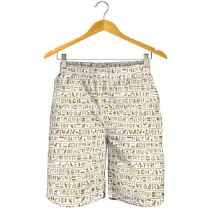 Egypt Hieroglyphs Pattern Print Men's Shorts