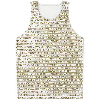 Egypt Hieroglyphs Pattern Print Men's Tank Top