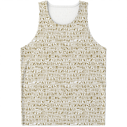 Egypt Hieroglyphs Pattern Print Men's Tank Top