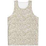 Egypt Hieroglyphs Pattern Print Men's Tank Top