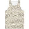 Egypt Hieroglyphs Pattern Print Men's Tank Top