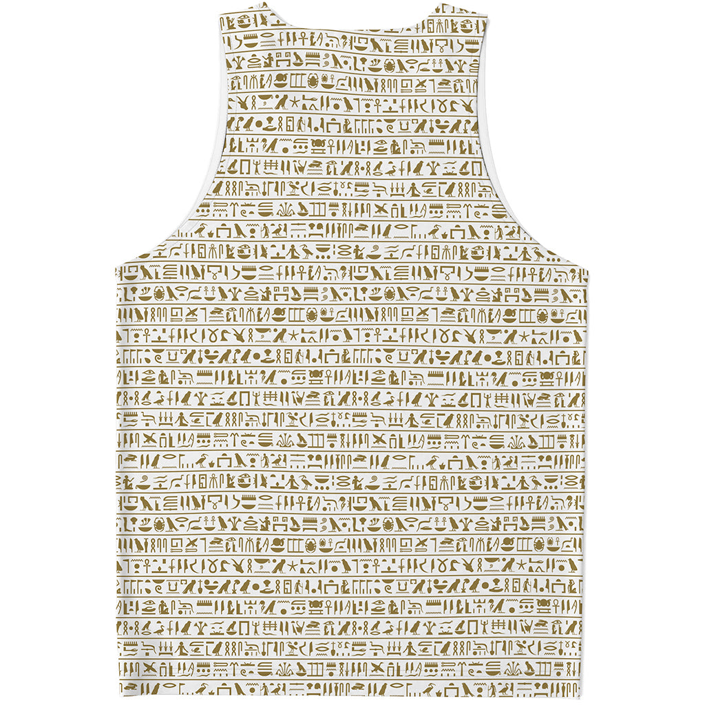 Egypt Hieroglyphs Pattern Print Men's Tank Top