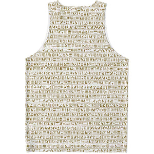 Egypt Hieroglyphs Pattern Print Men's Tank Top