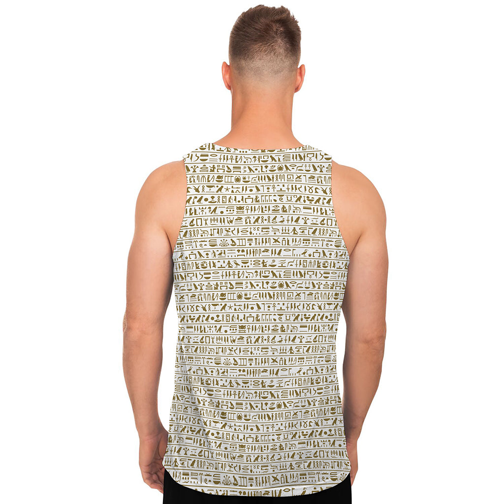 Egypt Hieroglyphs Pattern Print Men's Tank Top