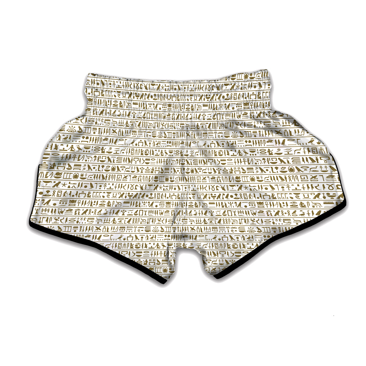 Egypt Hieroglyphs Pattern Print Muay Thai Boxing Shorts