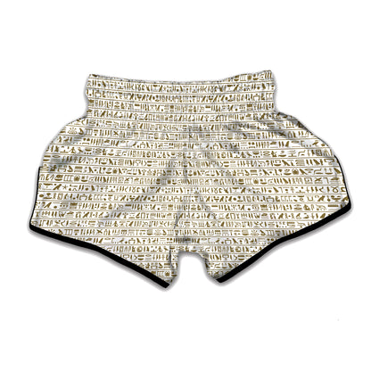 Egypt Hieroglyphs Pattern Print Muay Thai Boxing Shorts