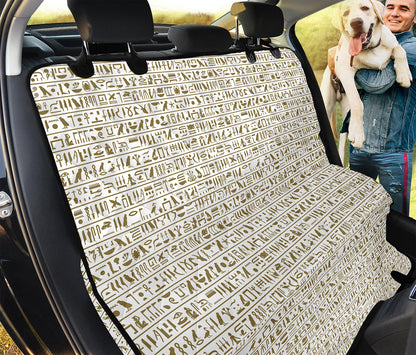 Egypt Hieroglyphs Pattern Print Pet Car Back Seat Cover