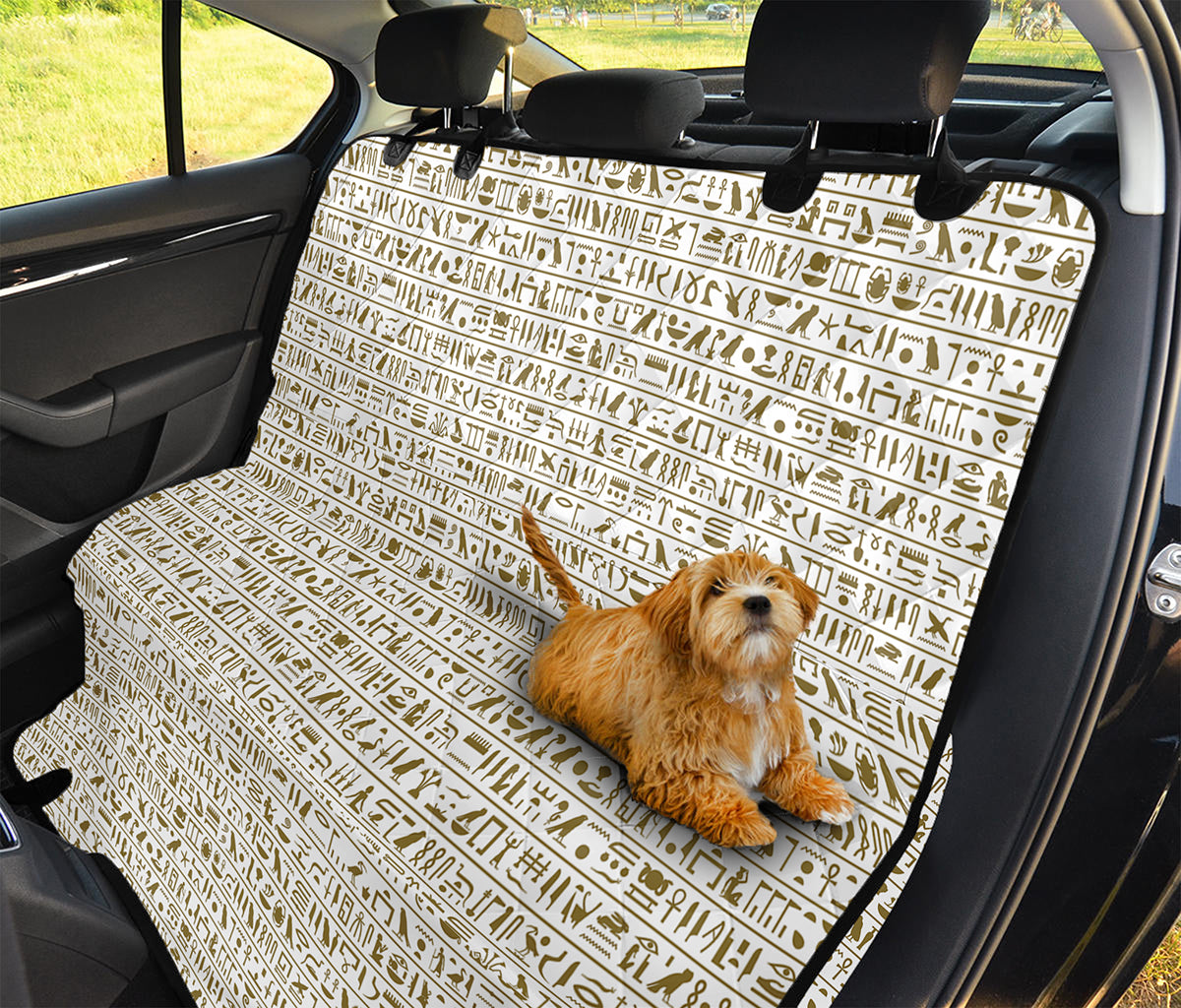 Egypt Hieroglyphs Pattern Print Pet Car Back Seat Cover
