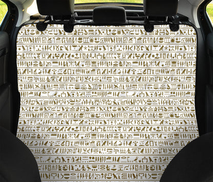 Egypt Hieroglyphs Pattern Print Pet Car Back Seat Cover